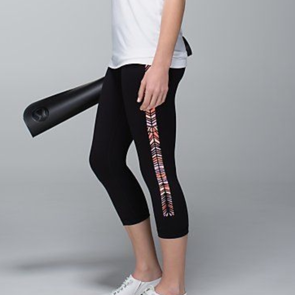 Lululemon Wunder Under Crop Black / Purple